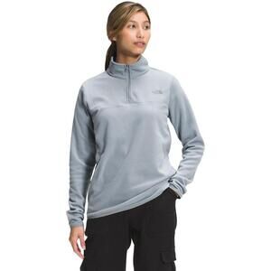 The North Face TKA Glacier Quarter Zip Fleece Women’s Medium Gray EUC